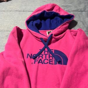 Women’s pink North Face large hoodie